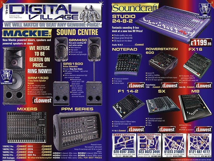 As well as maintaining the e-commerce website for Digital Village, we also produced an average of 42 full-colour A4-page press ads every month, like this example.