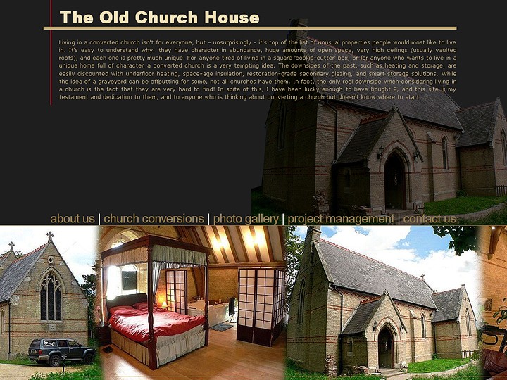 Website for church renovation specialists.